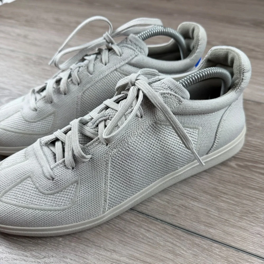 Rothy's Men RS01 Sneaker Knit Lace Up Light Grey Size 11